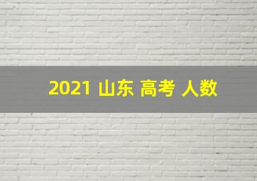 2021 山东 高考 人数